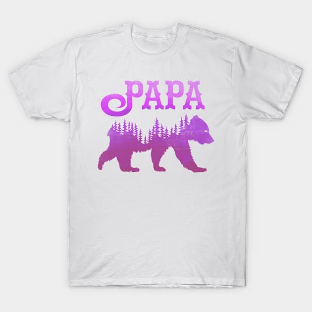 Papa Bear (Pink) T-Shirt by HammerApparel